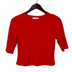 Popsugar Bright Red Crop Top Womens Size Medium